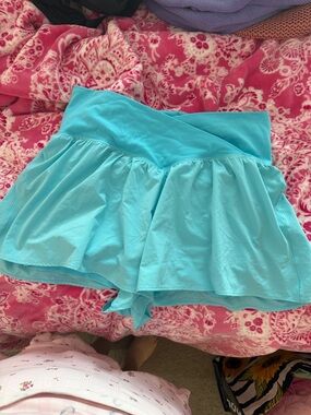 Aerie Aqua Blue Flow Ruffled Shorts